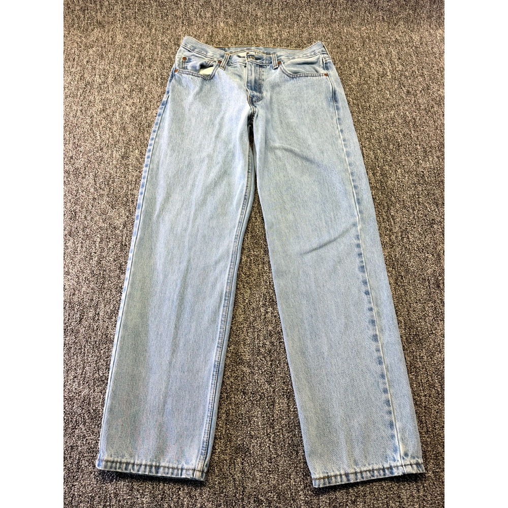 Levis 550 Jeans Mens 32x32 Blue Denim Cotton Relaxed Fit Straight Leg Light Wash